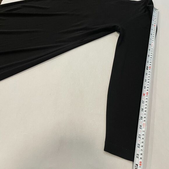 ~ Lauren Ralph Lauren S 1-Shoulder Maxi Dress Black A-line Fit&Flare Long Sleeve - Picture 8 of 15